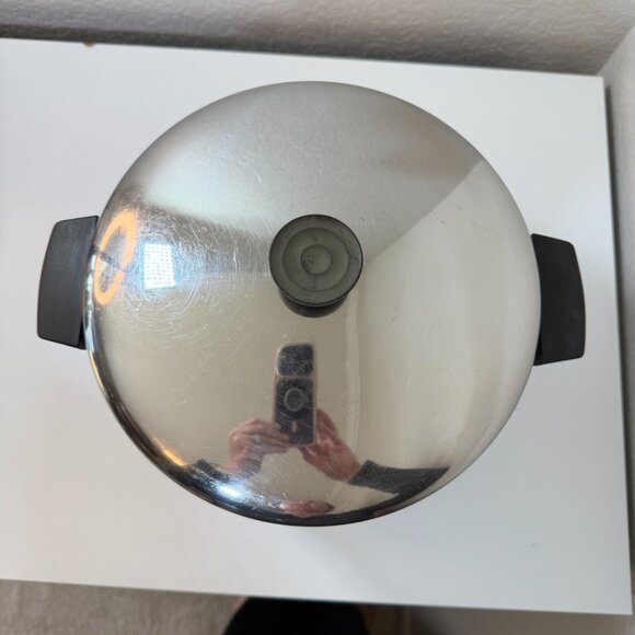 Vintage Revere Ware 8 QT Stock Pot w/ Lid Copper Clad 1801 Clinton ILL USA - Picture 8 of 16